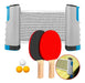 Portable Retractable Ping Pong Set with Net + Paddles + Balls 0