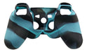 Generic Joystick Silicone Protector Case for PS3 - Sky Blue and Black 1