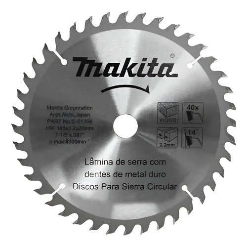 Disco Para Sierra Circular Makita D-51356 185mm X 20mm 0