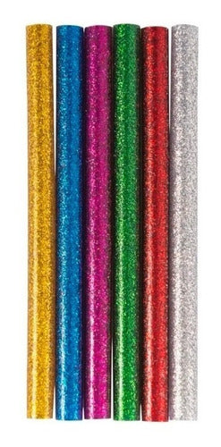 Suprabond Fine Glitter Short Hot Glue Sticks X12 (x2 Units) 1