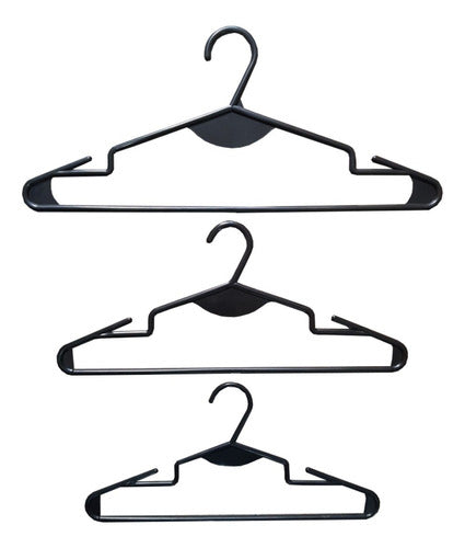 Granate Plastic Hangers Black Pack of 50 Units - Adult, Child, Baby 0