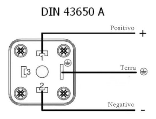 Conector Plug Elétrico Din 43650-a Para Solenoide Com Led Dc 2