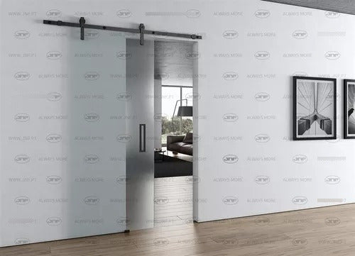 European Barn Door Sliding System Jnf Black For Glass 1