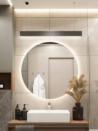 Round 60 cm Mirror with White or Warm LED Light 8