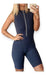 JPM Short Catsuit in Cotton and Lycra with Closure Detail 0