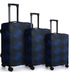 Sweetude Luggage Cover Set 3 Sizes 18 to 28 Rhombus Black Blue 0