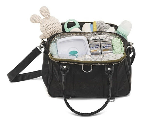 Globba Mia Maternal Bag with Thermo Pocket and Changing Mat Black 15