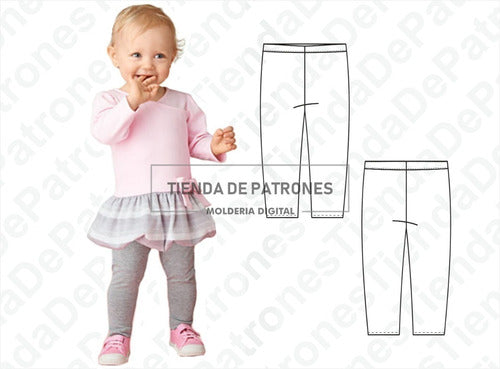 Molde Patron Coreldraw Calza Legging Bebes De 6meses A 4años 3