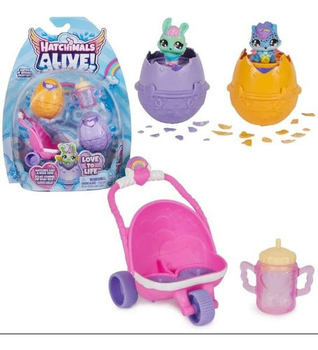 Spin Master Hatchimals Alive 2 Figures with Stroller and Accessories 1