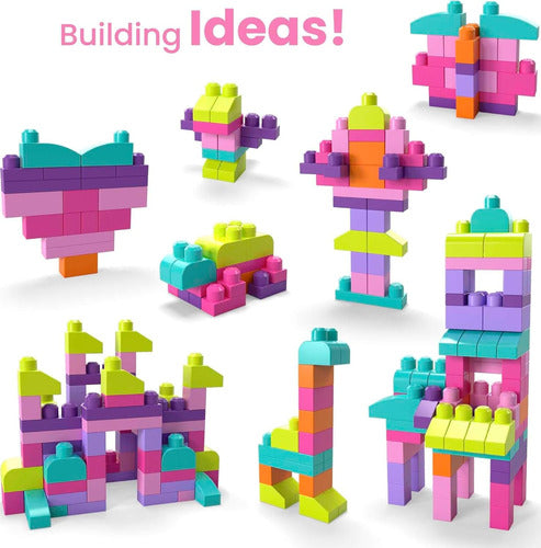 Mega Bloks Big Building Bag, Pink, 80 Pieces 4