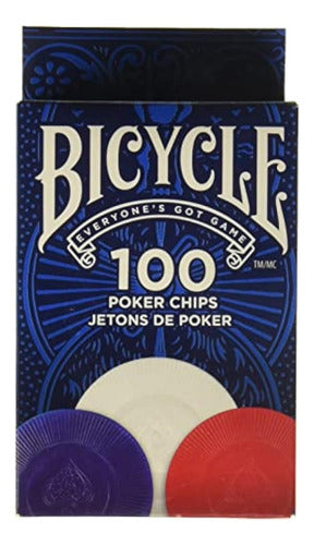 Chips Bicycle Poker, 100 Unidades Con 3 Colores, 0