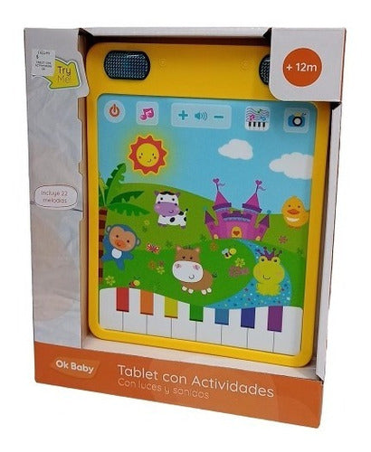 Tablet Con Actividades Con Luces Y Sonidos Ok Baby 1