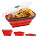 HERMES SHOP Reusable Pizza Storage Container with 5 Serving Trays 0