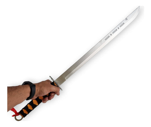 Facão Tático Katana Para Camping E Pesca Com Bainha De Nylon 1