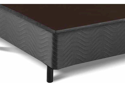 Cama Box Base Universal Queen  Suede Gray (158x198x20) - Co 1