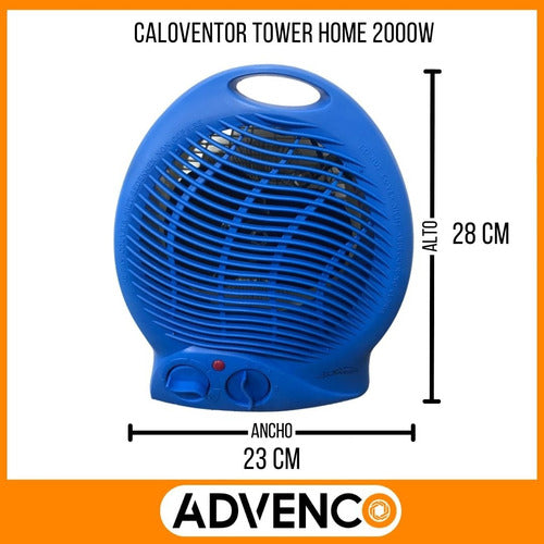 Tower Home Caloventor Estufa 2 Potencias 1000w/2000w Regulable 4