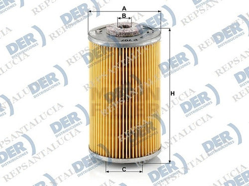 Filtro Combustible M.benz 1114 / 1517 1.2 Lts (p707/6x) 1