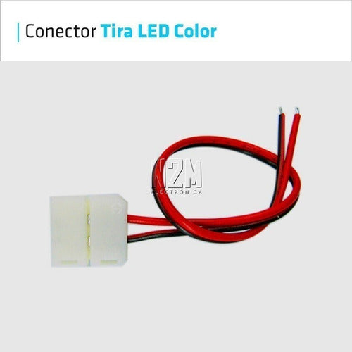 LED Strip Connector with Cables for 5050 RGB Monochromatic Colors 12