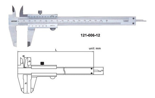 Accud Calibre Mecanico Monoblock 150 Mm 1