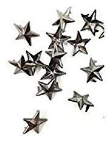 Tackas De Metal Negro Estrellas 20mm Pack 50 0