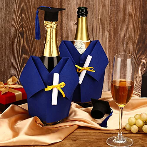 Juego De 6 Fundas Para Botellas De Vino De Graduación, Toga 1