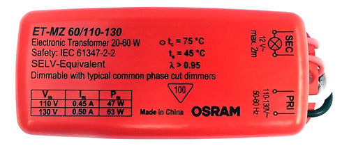 Transformador Eletrônico 60w 110v Et-mz Osram 0