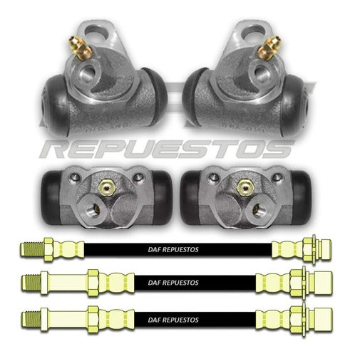 Daf Wheel Cylinder Kit + Flexible Hoses for Chevrolet C-10 1