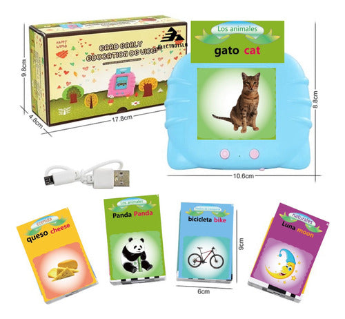 Mixio Educational Audio Flash Card Machine - English and Spanish 0