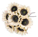 Laelfe 7pcs White Sunflowers Artificial Long Stem 0