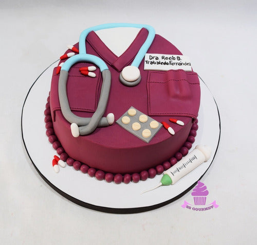 Doctor Nurse Medical Cake Medicine Physician Scrubs 1