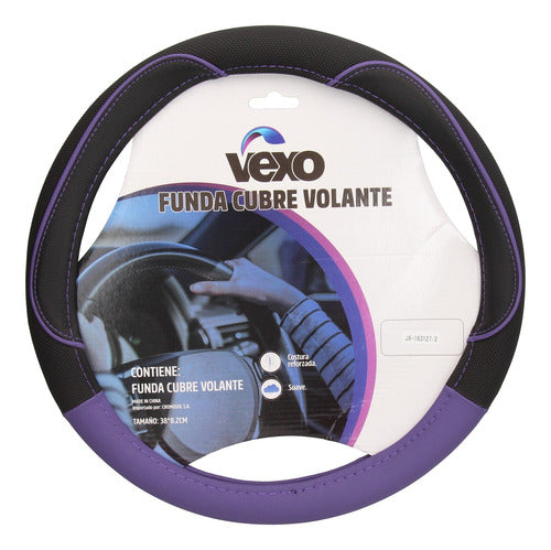 Vexo Universal Steering Wheel Cover Diameter 38 Cool Line Black/Purple 0