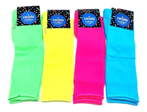 Pack of 27 Fluorescent Children's Hockey Socks by Corinto 0