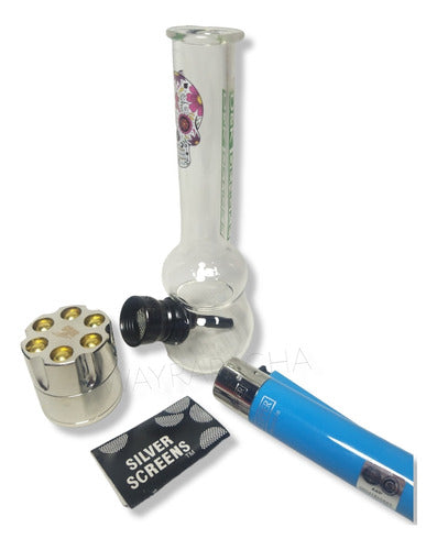 Wayra Pacha Mini Grinder Bong Lighter Set 5