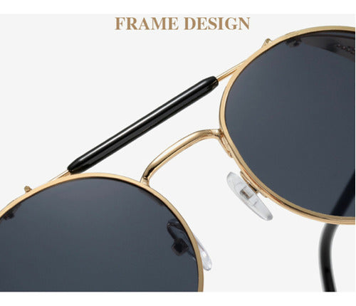 Round Retro Steampunk Folding Sunglasses A011 13