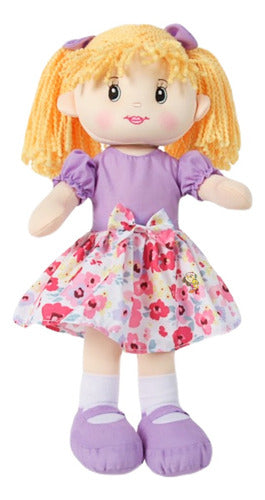 Tws Musical Plush Doll with Colorful Floral Dress 0