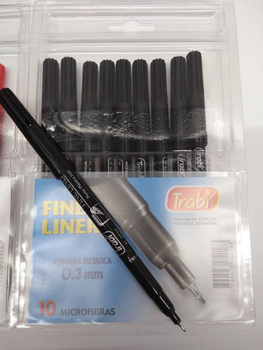 Microfibras Trabi Fine Liner P. 0,3 Mm V.devoto  3unidades 3