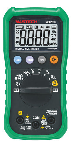 Mastech Multimeter Tester Digital MS8239C V DC/AC -A DC/AC -°C 0