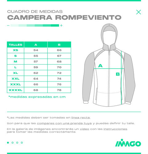 Imago Campera Hombre Rompeviento Deportiva Stade Capucha 4