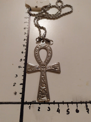 Large Ankh Cross Pendant 7cm with Surgical Steel Chain 4