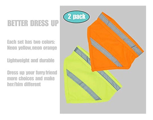 Kalining High Visibility Dog Scarf Pet Bandana 3