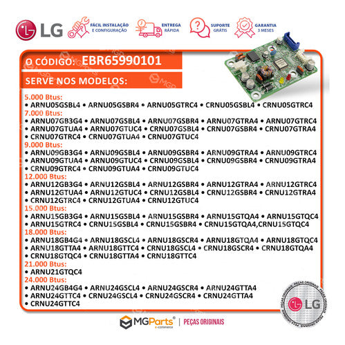 Placa Sub Evaporadora Ar LG Multi-v 18k Btus Arnu18 Crnu18 1