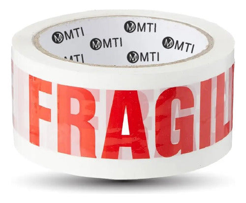 MTI Fragile Packing Tape 48x50 Self-Adhesive Box of 6 0