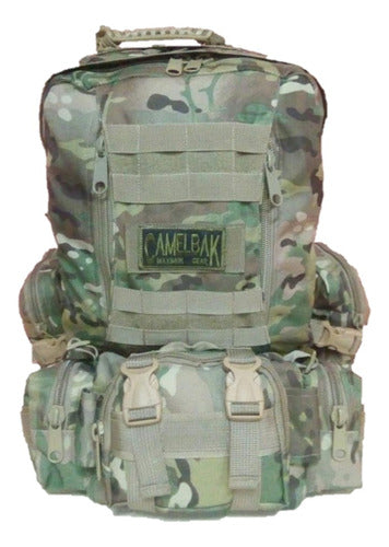Large Camouflaged Tactical Backpack 65 Liters Military Trekking 13