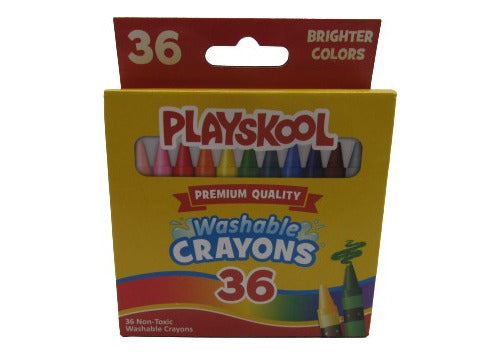 Playskool  Washable Crayons Giz De Cera Lavável 36 Unidades 0