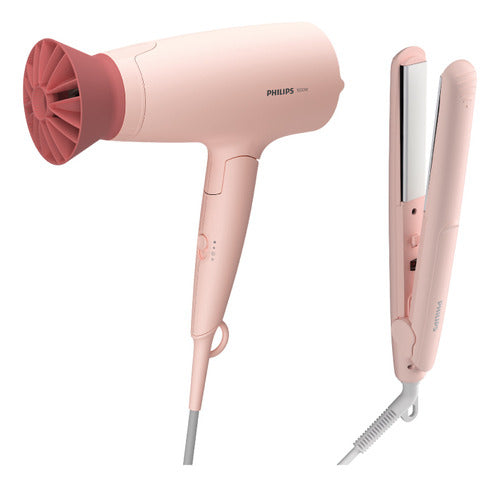 Philips Styling Set: Hair Dryer + Flat Iron BHP398/00 0