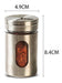 LEVYSBA Glass Spice Container with Stainless Steel Lid 8 X 4.5 1