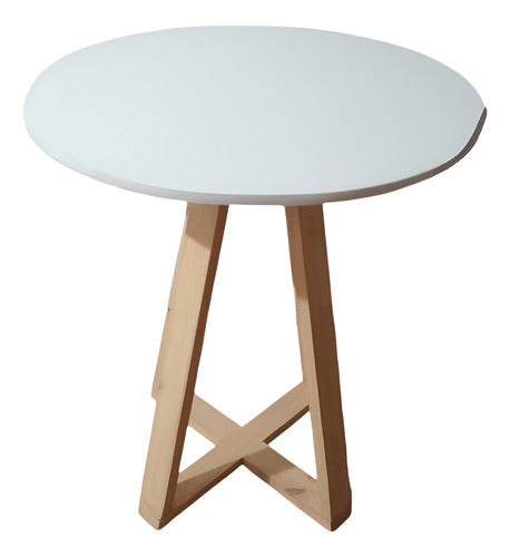 Nordica SL Round Kitchen Dining Table Melamine Wood 100cm 0