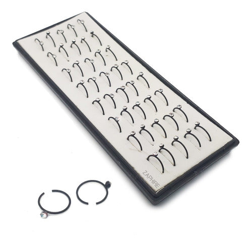 Zaphire Joyas Black Nose Piercing Hoop - Surgical Steel Pack of 40 0