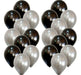 Globox Pearlized Balloons 12" X 20 Pack in Black and Silver 0