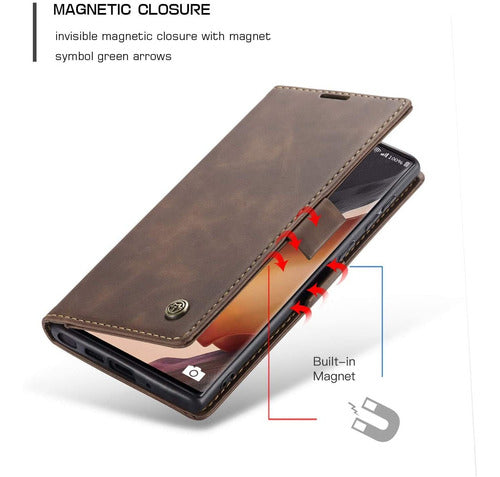 Kowauri Galaxy Note 20 Ultra Case, Brown Wallet Leather 2